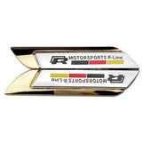 2pcs Volkswagen GTI Rline Logo Metal Car Side Sticker Emblem Badge Decal Auto Body Decoration