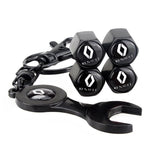 4pcs/set Renault Logo Car Air Valve Stem Cap Auto Tyre Valve Covers with Wrench