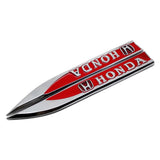 2pcs Honda Mugen Typer Accord Logo Metal Car Side Fender Sticker Emblem Badge Decal Decoration