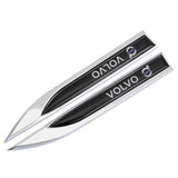 2pcs/set Volvo Metal Car Fender Side Sticker Emblem Badge Decal