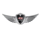 Hyundai Logo 3D Metal Wing Car Emblem Sticker Badge Decal