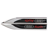 2PCS Audi Sline Logo Metal Car Side Fender Sticker Emblem Badge