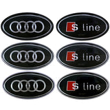 Audi Sline Elliptical Metal Car Window Sticker Emblem Badge Decal
