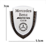 Mercedes Benz Metal Shield Car Rear Sticker Auto Window Emblem Badge Decal