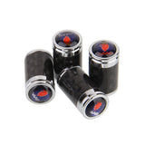 4pcs/set SAAB Logo Carbon Fiber Car Air Valve Stem Cap Auto Tyre Valve Covers