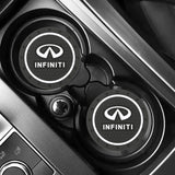 2pcs/set Infiniti PVC Car Water Coaster Cup Mat