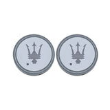 2pcs Maserati Logo Car Water Coasters 7-color LED Light Cup Mat Holder