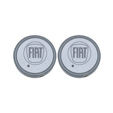 2pcs Fiat Logo Car Water Coasters 7-color LED Light Cup Mat Holder