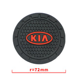 2pcs/set KIA Logo PVC Waterproof Car Water Coaster