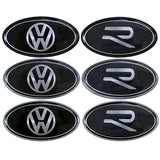 VW Elliptical Metal Car Window Sticker Emblem Badge Decal