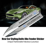 2pcs Volkswagen Logo Metal Car Side Fender Sticker Emblem Badge