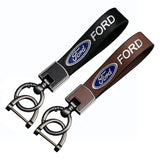 Ford Cowhide Metal Car Keyring Pendant
