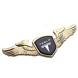 Tesla Metal Wings Car Front Emblem Badge Sticker Decal