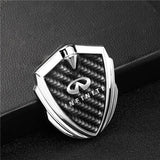 Infiniti Shield Carbon Fiber Car Side Window Sticker Emblem Badge Decal