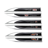 2PCS Cadillac V Logo Metal Car Side Fender Sticker Emblem Badge