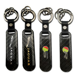 Jaguar R S Carbon Fiber Car Logo Keychain Keyring