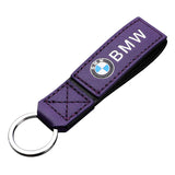 BMW PU Leather Metal Car Logo Keychain