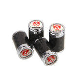 4pcs/set Dodge Viper Logo Carbon Fiber Car Air Valve Stem Cap Auto Tyre Valve Covers