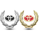 Toyota Wheat Metal Car Window Sticker Emblem Badge Decal