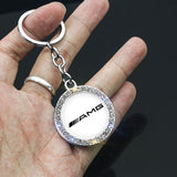 Mercedes Benz AMG Logo Diamond Keychain Metal Keyring