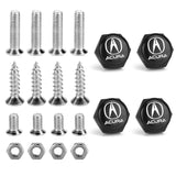 4pcs/set Acura Logo Stainless Steel Car License Plate Bolts