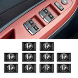 10pcs Alfa Romeo Epoxy Car Armrest Button Sticker