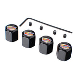 4pcs/set Cadillac Anti-Theft Car Air Valve Stem Cap Auto Tyre Valve Covers
