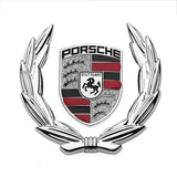 Porsche Wheat Metal Car Window Sticker Emblem Badge Decal