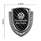 VW Metal Carbon Fiber Shield Car Rear Sticker Auto Window Emblem Badge Decal