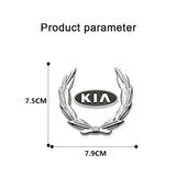 KIA Wheat Metal Car Window Sticker Emblem Badge Decal