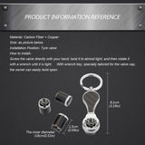 4pcs/set Nissan GTR Logo Carbon Fiber Car Air Valve Stem Caps Auto Tyre Valve Covers with Wrench