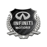 Infiniti Metal Carbon Fiber Car Rear Sticker Shield Trunk Emblem Badge Decal