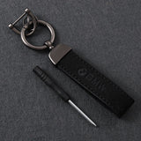 BMW M Power Suede Metal Car Keyring Pendant