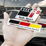 Audi Sline Quattro Aluminum Alloy Car Sticker Nameplate Emblem Badge Decal