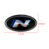 Hyundai Elliptical Metal Car Window Sticker Emblem Badge Decal