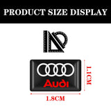 10pcs Audi S R Epoxy Car Armrest Button Sticker