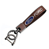 Ford Cowhide Metal Car Keyring Pendant