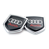 2PCS Audi Metal Car Rear Sticker Shield Trunk Emblem Badge Decal