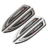2pcs Abarth Metal Car Side Fender Emblem Sticker Decal