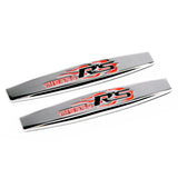 2pcs Ford RS Wolf ST Logo Metal Car Fender Side Badge Decal Rear Emblem Sticker