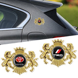 Toyota TRD Double Lion Metal Car Rear Sticker Auto Window Emblem Badge Decal
