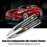2pcs Chevrolet Logo Metal Car Side Fender Emblem Stickers