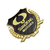 Ssang Yong Metal Carbon Fiber Car Rear Sticker Shield Trunk Emblem Badge Decal
