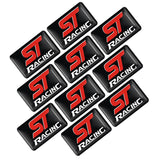 10pcs Ford ST Racing Wolf Epoxy Car Armrest Button Sticker