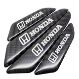4pcs/set Honda Mugen Power Carbon Fiber Car Door Anti-Scratch Sticker Door Side Protection Bumper Strips