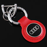 Audi Logo Leather Car Keychain