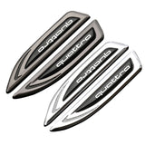 2pcs Audi Sline Quattro Logo Metal Car Fender Side Sticker Decal Emblem Badge