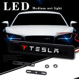 Tesla Logo Car Front Hood Grille LED Light