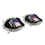 2PCS BMW M Power Metal Car Rear Sticker Shield Trunk Emblem Badge Decal