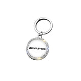 Mercedes Benz AMG Logo Diamond Keychain Metal Keyring